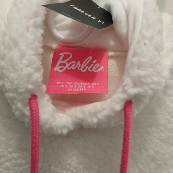 Barbie Sherpa Hoodie/Shorts Set Forever 21 - Picture 5 of 7